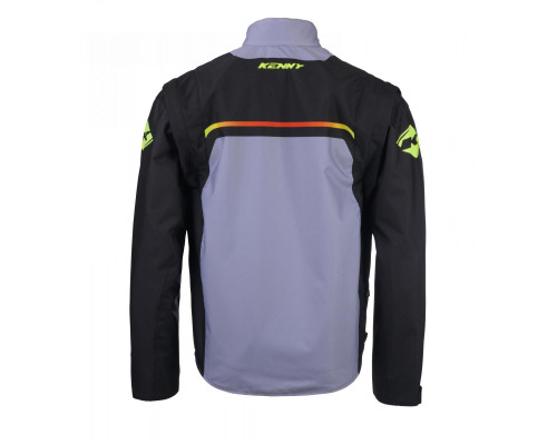 Куртка KENNY RACING ADVENTURE/ENDURO, ТРЕК СІРИЙ/НЕОНОВИЙ ЖОВТИЙ, КОЛІР ЧОРНИЙ/СІРИЙ/ФЛУОРОТЕНЗУРНИЙ ЖОВТИЙ, РОЗМІР XL