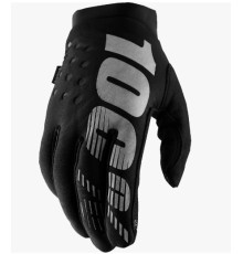 ЖІНОЧІ РУКАВИЧКИ 100 PERCENT CROSS/ENDURO BRISKER SOFTSHELL, КОЛІР ЧОРНИЙ/СІРИЙ, РОЗМІР M