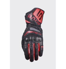 ШКІРЯНІ РУКАВИЧКИ FIVE GLOVES RFX SPORT EVO, КОЛІР ЧОРНИЙ/ФЛЮОРНО-ЧЕРВОНИЙ, РОЗМІР 11 (XL)
