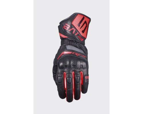 ШКІРЯНІ РУКАВИЧКИ FIVE GLOVES RFX SPORT EVO, КОЛІР ЧОРНИЙ/ФЛЮОРНО-ЧЕРВОНИЙ, РОЗМІР 11 (XL)