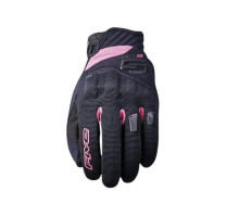 ЖІНОЧІ ТЕКСТИЛЬНІ РУКАВИЧКИ FIVE GLOVES RS3 EVO, КОЛІР ЧОРНИЙ/РОЖЕВИЙ ФЛЮОС, РОЗМІР 9