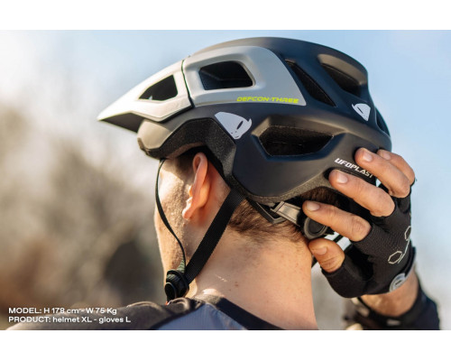 Шолом UFO MTB / E-BIKE DEFCON - три кольори, чорний/сірий, розмір XS/S/M (HE15003EXS/S/M)