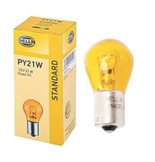 ЛАМПОЧКА HELLA 21W 12V BAU15S PY21W (ПОМАРАНЧЕВА) - ПОМАРАНЧЕВИЙ ПОВОРОЖНИК, 1 ШТ.