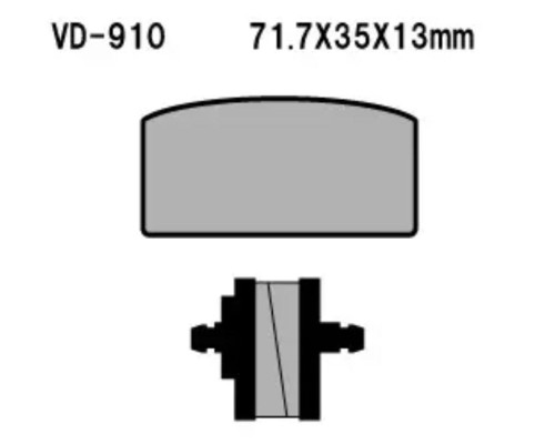 VESRAH KLOCKI HAMULCOWE KH22 SPIEK METALICZNY (ZŁOTE) (MADE IN JAPAN)