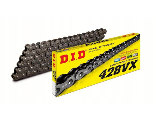 DID ŁAŃCUCH NAPĘDOWY 428VX-142 (142 OGNIW) X-RING (OTWARTY + ZAKUWKA)