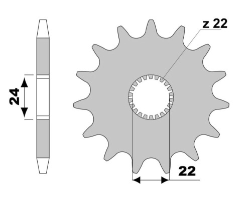 GROSSKOPF WYPRZEDAŻ PROMOCJA ZĘBATKA PRZEDNIA 406 15 APRILIA RX 125 '08-'12 (JTF394.15)