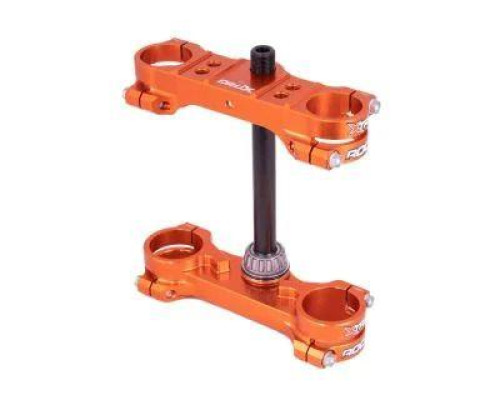 XTRIG PÓŁKI ZAWIESZENIA PRZEDNIEGO ROCS TECH TRIPLE CLAMPS KTM SX 65 '24-'25; HUSQVARNA TC 65 '24-'25; GAS-GAS MC 65 '24-'25 (OFFSET 22MM) KOLOR POMARAŃCZOWY