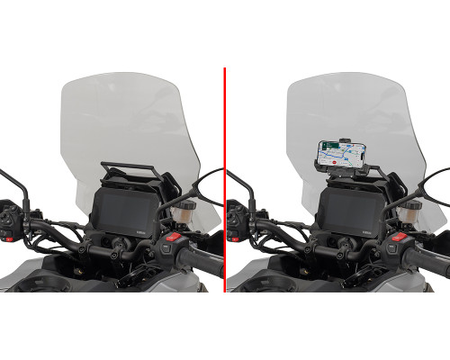 ХРЕСТОВИЙ КРОНШТЕЙН GIVI ДЛЯ КРІПЛЕННЯ GPS / СМАРТФОНУ - YAMAHA Tracer 9 / Tracer 9 GT / Tracer 9 GT+ (25)