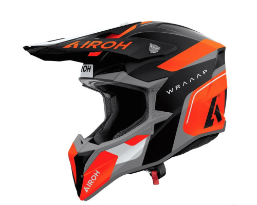 Чохол AIROH CROSS / ENDURO / ATV / QUAD WRAAAP CONQUER, КОЛІР: ПОМАРАНЧЕВИЙ/ЧОРНИЙ/БІЛИЙ, МАТОВИЙ, РОЗМІР M