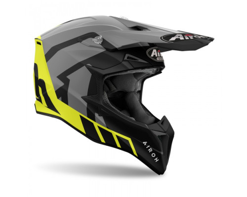 Чохол AIROH CROSS / ENDURO / ATV / QUAD WRAAAP CONQUER, КОЛІР ФЛУЕНТОС-ЖОВТИЙ/ЧОРНИЙ/МАТОВИЙ БІЛИЙ, РОЗМІР L