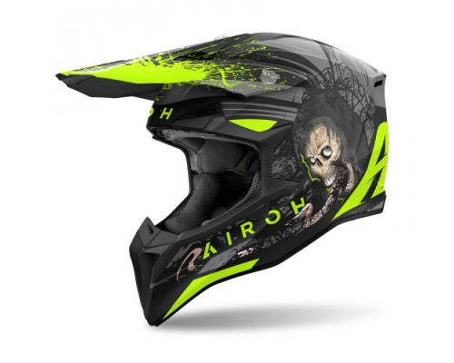 Чохол AIROH CROSS / ENDURO / ATV / QUAD, темний колір, флуоресцентний зелений/чорний/сірий, розмір S
