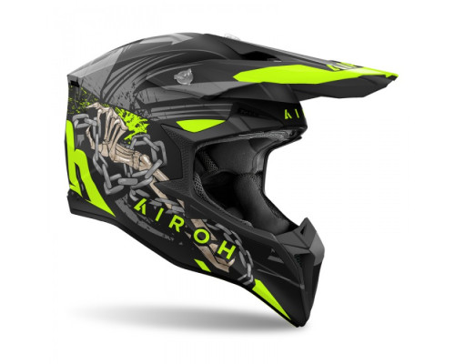 Чохол AIROH CROSS / ENDURO / ATV / QUAD, темний колір, флуоресцентний зелений/чорний/сірий, розмір S