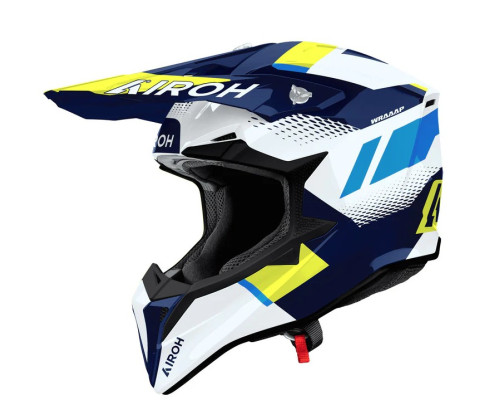 Окуляри AIROH CROSS / ENDURO / ATV / QUAD WRAAAP VISION, колір флуоресцентний, жовтий/синій/білий, розмір S