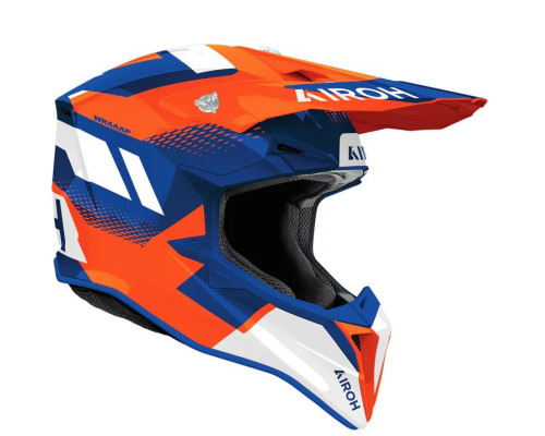 Чохол AIROH CROSS / ENDURO / ATV / QUAD WRAAAP VISION ПОМАРАНЧЕВИЙ/СИНІЙ/БІЛИЙ РОЗМІР M