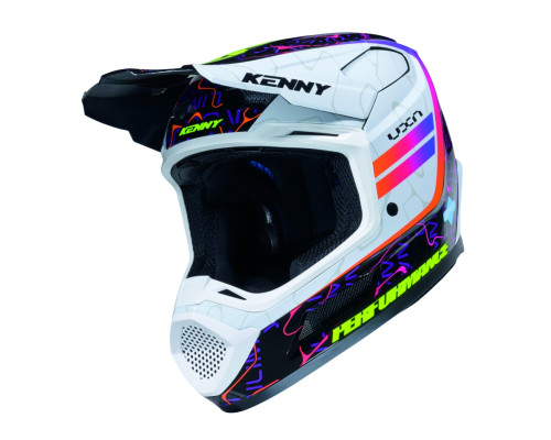 Шолом Kenny Racing Cross/Enduro Performance ERT Graphic + Wave Чорний/Білий Розмір L