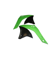 ЗАХИСТИ РАДІАТОРА UFO ДЛЯ KAWASAKI KX 85 '98-'13 ЧОРНИЙ/ЗЕЛЕНИЙ
