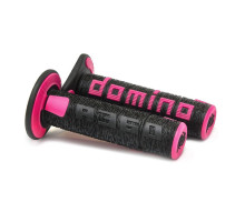 Рукоятки DOMINO OFF ROAD НОВІ ЛАМЕЛЯРНІ ДВОКОМПОНЕНТНІ ЧОРНИЙ/РОЖЕВИЙ