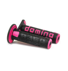 Рукоятки DOMINO OFF ROAD НОВІ ЛАМЕЛЯРНІ ДВОКОМПОНЕНТНІ ЧОРНИЙ/РОЖЕВИЙ