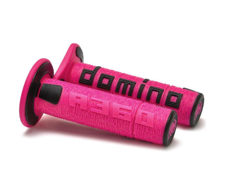 Рукоятки DOMINO OFF ROAD НОВІ ЛАМЕЛЯРНІ ДВОКОМПОНЕНТНІ РОЖЕВО-ЧОРНІ