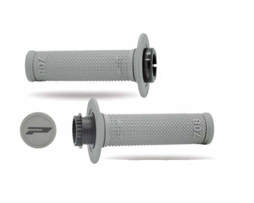 Рукоятки PROGRIP 2025/12 PG708 для бездоріжжя з фіксацією SCS + 7 адаптерів для газових роликів (22+25 мм) сірого кольору, двокомпонентні, довжина 115 мм (708-416)
