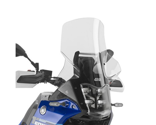 ЛОБОВЕ СКЛО KAPPA 2025/11 ДЛЯ YAMAHA TENERE 700 '25-'26 (62,5 X 44,5 СМ) З ПРОЗОРОЮ ЗАЩИТКОЮ ПЕРЕДНЬОЇ ФАРИ (НА 13,5 СМ ВИЩЕ ЗА ОРИГІНАЛ)