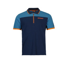 Футболка-поло KENNY RACING, модель PADDOCK HOMME, колір блакитний/помаранчевий, розмір L