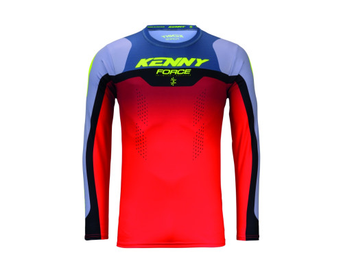 Футболка KENNY RACING CROSS/ENDURO FORCE BEACH СІРИЙ/ЧЕРВОНИЙ РОЗМІР S