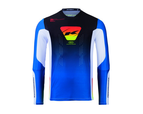 Футболка KENNY RACING CROSS/ENDURO PERFORMANCE для дітей/підлітків, градієнтний колір, синій, розмір XS (10/12 років)