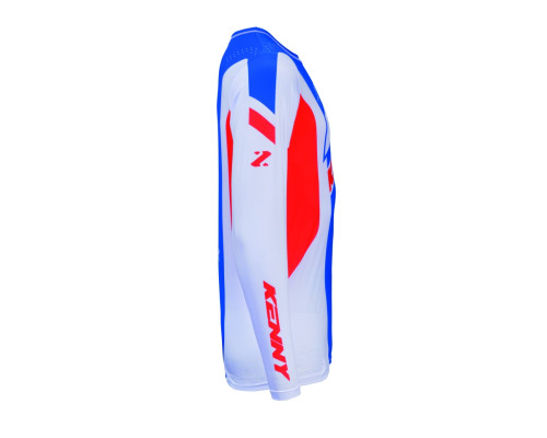 ДИТЯЧА/ЮНІОРСЬКА ФУТБОЛКА KENNY RACING ДЛЯ КРОС/ЕНДУРО, ZOOM PATRIOT, КОЛІР СИНІЙ/ЧЕРВОНИЙ/БІЛИЙ, РОЗМІР XXS (7/9 РОКІВ)