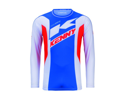 Футболка KENNY RACING для кросу/ендуро, дитяча/юніорська, ZOOM PATRIOT, колір синій/червоний/білий, розмір XXXS (5/6 років)