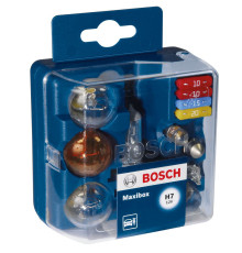 КОМПЛЕКТ ЛАМПОЧОК BOSCH H7 MAXIBOX (8 ШТУК) + ЗАПОБІЖНИКИ (ДИВ. ОПИС ТОВАРУ)