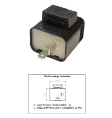 УНІВЕРСАЛЬНИЙ ВИМИКАЧ ПОВОРОТУ DZE (12V 2+2 10W)