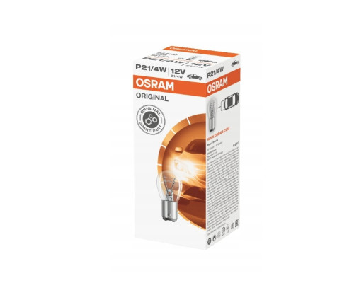 Лампочка OSRAM 12V P21/4W BAZ15D 1 шт. (БІЛЕ СКЛО)