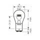 Лампочка OSRAM 12V P21/4W BAZ15D 1 шт. (БІЛЕ СКЛО)