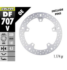 ПЕРЕДНІЙ ГАЛЬМІЙНИЙ ДИСК GALFER BMW F 800R/S/ST/GT '09-; F 900XR '20-; R 850R/RT '04; R 1100S '01-; R 1100/1500/1200/1250S/R/RT/S/ST/GS '01-; K 1200/1300/1600LT/GT/S/RS '02-; HUSQVARNA NUDA 900R '11- (ФІКСОВАНИЙ КРУГЛИЙ ДИСК) (320x181x4,5 мм)