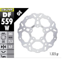 ЗАДНІЙ ГАЛЬМІВНИЙ ДИСК GALFER DUCATI DESERT 937X '21-; DESERT 937X RALLY '24-; MULTISTRADA V4 1150/1158/1103 '21- (ХВИЛЯСТИЙ ДИСК) (265X71,5X6MM)