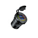 РОЗЕТКА ДЛЯ МОТОЦИКЛА BIKETEC PRO 2X USB 3.0 QC З ВОЛЬТМЕТРОМ (EL)