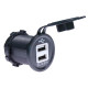 РОЗЕТКА ДЛЯ МОТОЦИКЛА BIKETEC PRO 2X USB ТИПУ A (EL)