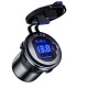 РОЗЕТКА ДЛЯ МОТОЦИКЛА BIKETEC PRO 2X USB-A 3.0 QC З ВОЛЬТМЕТРОМ (EL)