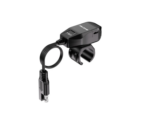 Роз'єм USB-C для мотоцикла BIKETEC PRO для кріплення на кермо (роз'єм SAE) (EL)