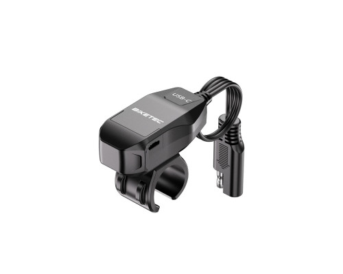 Роз'єм USB-C для мотоцикла BIKETEC PRO для кріплення на кермо (роз'єм SAE) (EL)