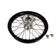 Заднє колесо REX WHEELS 18 дюймів, чорний обід 18 x 2.15 / срібна втулка / срібні спиці / срібні ніпелі (вісь 22 мм) для KTM SX / SXF '23-'26, EXC / EXCF '24-'26, HUSQVARNA TC / FC '23-'26, FE / TE '24-'26, GAS GAS EC / MC