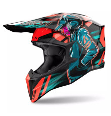 Шолом AIROH CROSS / ENDURO / ATV / QUAD, обгортання, кібер-колір, флуоресцентний жовтий/матовий зелений, розмір M