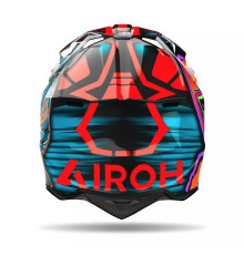 Шолом AIROH CROSS / ENDURO / ATV / QUAD, обгортання, кібер-колір, флуоресцентний жовтий/матовий зелений, розмір S