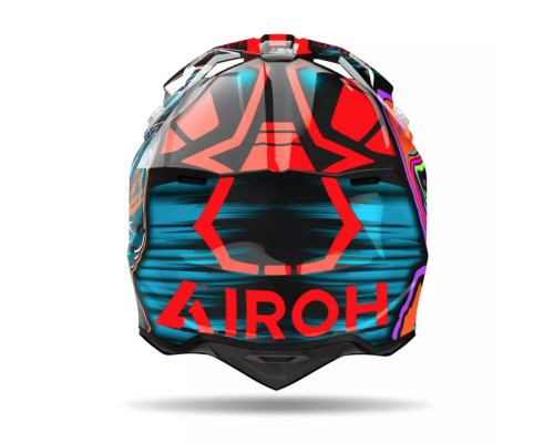 Шолом AIROH CROSS / ENDURO / ATV / QUAD, обгортання, кібер-колір, флуоресцентний жовтий/матовий зелений, розмір S