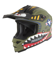 Шолом NOX HELMET CROSS / OFFROAD N761 FIGHTER DITTY / JUNIOR (ДИТЯЧИЙ) КОЛІР ЗЕЛЕНИЙ (ХАКИ) МАТОВИЙ/БІЛИЙ/ЧОРНИЙ РОЗМІР L (МІКРОМЕТРІЧНА ЗАСТІБКА)