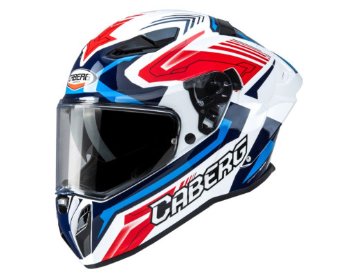 Шолом CABERG Full Face з козирком, модель DRIFT EVO II JARAMA, колір білий/червоний/синій, розмір XS (PINLOCK W в комплекті)