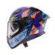 Шолом CABERG Full Face з козирком, модель DRIFT EVO II, NOBO, матовий, чорний/флюоресцентний, червоний/синій, розмір XS