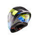 Шолом CABERG Full Face з козирком, модель DRIFT EVO II PRISM, колір чорний/жовтий флуоресцентний/синій матовий, розмір S