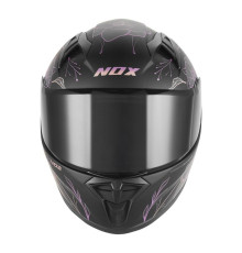 Шолом NOX Full Face N731 Scrappy Kid / Junior, колір матовий, чорний/рожевий, розмір L